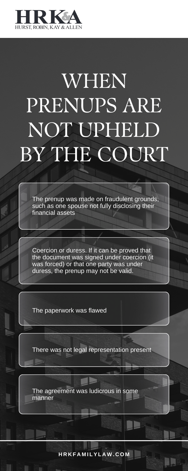 When Prenups Are Not Upheld by the Court Infographic