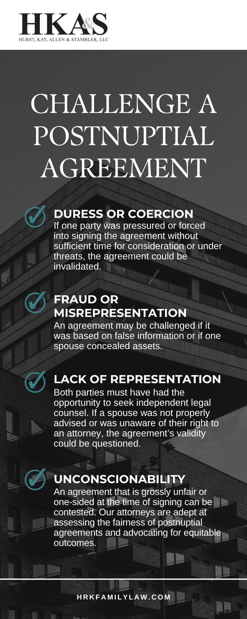 Challenge a Postnuptial Agreement - Infographic